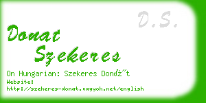 donat szekeres business card